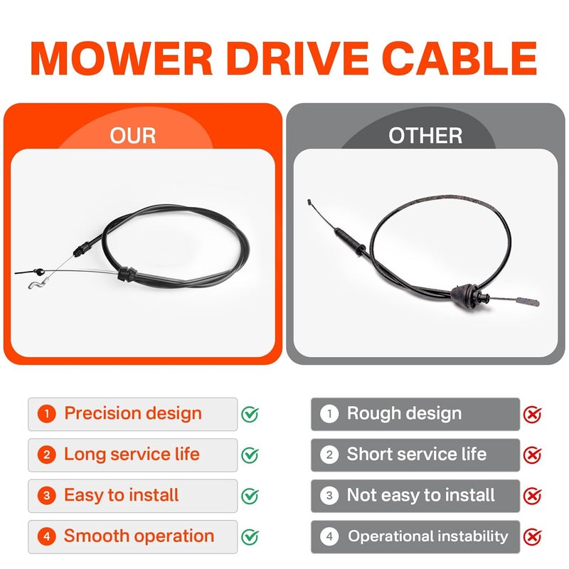 IWIWE 582598601 Drive Cable Compatible with Husqvarna L221A L221AK LC221A 21EFF Lawn Mower Cable Part - Image 4